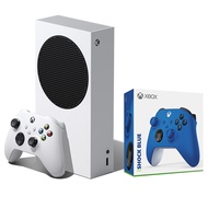 【Microsoft 微軟】Xbox Series S 512GB(無光碟版)+XBOX原廠控制器-衝擊藍 (贈手把收納硬殼包)