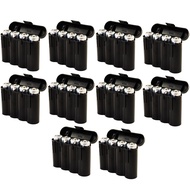 10 Pack AA/AAA / CR123A Black Battery Holder Storage Cases