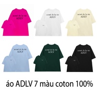 Adlv 4-Way cotton T-Shirt With ADLV logo 7-Color basic unisex T-Shirt