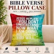 Inspirational Bible Verse Pillow Case 17x17 Inches (43x43cm) Cushion Cover
