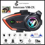 Best Seller - Intercom Y80 2X Bluetooth Radio Intercom Helmet 2 Rider Helmet - Y80 2X