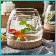 1 Set of Transparent Aquarium Tank Multi-function Betta Tank Desktop Goldfish Tank Office Decor