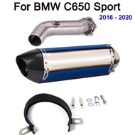 PYMOTO Motorcycle Modified Exhaust Pipe Middle Tail Section Suitable for BMW C650 C650GT C600 2016-2