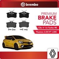 BREMBO Rear Pads (1 set) - Compatible with Renault Clio 4 1.6 Turbo RS, Renault Fluence 2.0CVT L30C