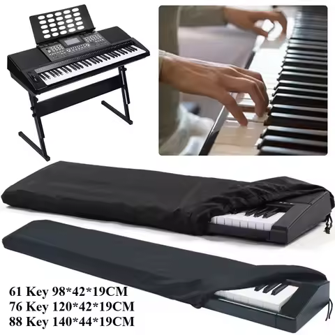 61/76/88 Key Keys Piano Keyboard Dust Cover for Digital Electric Pianos Washable Adjustable Breathab