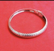GELANG / BANGLE SISIK NAGA PERAK SILVER 925 LAPIS EMAS PUTIH ORIGINAL