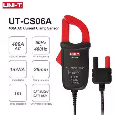 UNI-T UT-CS06A 400A AC Current Clamp Sensor Amperimetric Clamp Meter Ammeter Compatible with UT61E U