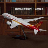 Civil Airlines Assembled Aircraft Model Hainan Airlines Boeing b787 Aircraft Model with Wheels A350 