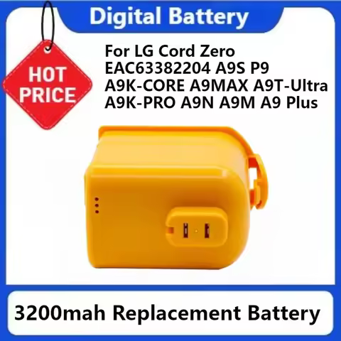 For LG Cord Zero EAC63382204 A9S P9 A9K-CORE A9MAX A9T-Ultra A9K-PRO A9N A9M A9 Plus Replacement Bat
