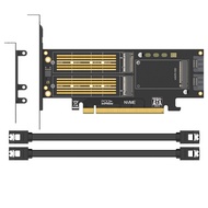Jeyi NVMe NGFF và mSATA SSD PCIe 4.0/3.0 Cạc mạng 3 trong 1 m. 2 NVMe để PCIe/M.2 SATA SSD để SATA I