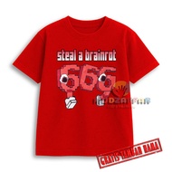 STEAL CHILDREN'S T-SHIRT BRAINROT 666 CHILDREN'S TOP T-SHIRT 666 STEAL BRAINROTa