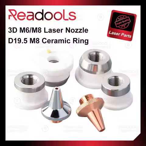 3D Laser Nozzle M8 D15 H19 1.0 1.2 1.5 2.0 2.5 3.0 Laser Cutting Nozzle for Raytools BM110 Ospri Boc