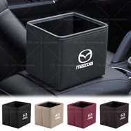 Leather Car Storage Box Foldable Car Trash Bin for Mazda 2 3 5 6 2017 CX-4 CX-5 CX-7 CX-9 CX-3 CX-5