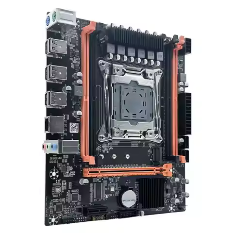 X99E Motherboard+E5 2676 V3 CPU+Thermal Grease Support 4XDDR4 RECC RAM PCIEX16 Nvme Gigabit LAN Card