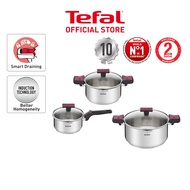 Tefal Cook & Clip 6pcs Set (Scp 16cm with lid + Stewpot 20cm with lid + Stewpot 24cm with lid)