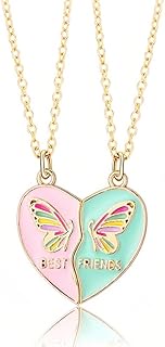 Friendship Necklace Best Friend Necklace Matching Magnetic Unicorn Mermaid BFF Necklace for 2 Girls 