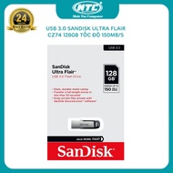 USB 3.0 SanDisk CZ73 Ultra Flair 128GB 150Mb/s (Xám) Nhất Tín Computer