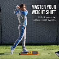 Golf Weight Shift Board for Improving Swing Mechanics and Center of Gravity Transfer