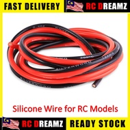 RC Model High Temperature SILVER-plated copper Silicone Wire RC Cable AWG 20/16/14/10 Wayar RC