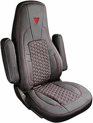 SEAT Cover for Volvo VNL 2019-PRESENT OEM Stock SEAT, BLACK/RED, VL2019-SC-L-BLK/RED
