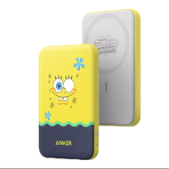 Anker 621 SpongeBob MagGo ไร้สายแม่เหล็กที่ชาร์จ5000MAh ชาร์จเร็วด้วยพลังงานมือถือ