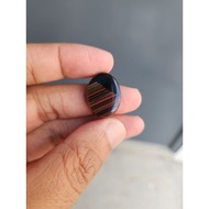 Batu Cincin Akik Yaman Hitam Jalur Unik