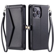 Wallet style flip case for Samsung Galaxy S25 S24 S22 Ultra Plus FE Edge Card slot PU leather phone 