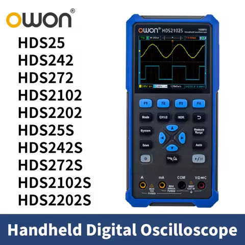 OWON HDS242S HDS272S HDS2102S HDS2202S 3 In 1 Handheld 2Channels Osciloscopio+Multimeter+Generator 2