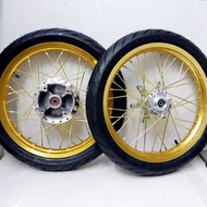 RS150 / RSX FULL SET TAKASAGO EXCEL ASIA ALLOY RIM 1.85 X 17 Gold, RCB LIDI GOLD,SYS HUB WITH TYRE F