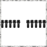 10Pcs M14 x 1.25 Black Wheel Locking Lug Bolt Nut Steel 36136781151 for X3 X5 E70 E71 F20 F25 X5 X6