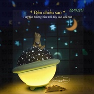 Led flying saucer with usb plug - Romantic universe UFO star projector at night