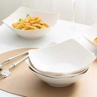 7.8-Inch White Salad Bowl Set, 4 Pieces, 6 Pieces, 10 Pieces. Reusable Plastic Bowls And Plates, Sui