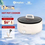 Simplus 4.2L Removable Multi-function Electric Hot Pot 1400W Household Nonstick Cooker for Hotpot/So