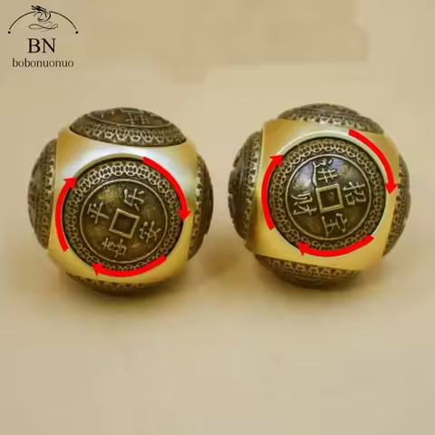 Six-faced Four blessing luck money Fidget Spinner EDC Copper Stress Relief Cube Decompression Cube A