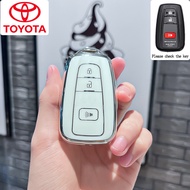 ฝาครอบกุญแจ TPU สำหรับ Toyota คอโรลล่าอัลติส/Corolla Cross/Camry/C-HR/Prius/Prado 3ปุ่มสำหรับเคสสมาร