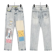 DREW HOUSE 1:1 JUSTIN Fashion Streetwear Quality Jeans Vintage Hole Zipper Pants For Men Woman