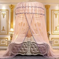 Bed Canopy for Double And Single Bed, Cots, Princess Mosquito Net Dome Mosquito Net Mosquito Mesh Net Bed Tent with Adhesive Hook (Color : A)