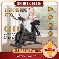 Sports Elite Exercise Bike K730 Fitness Indoor Exercise Cycling Bike (Sustain Up to 200kg) Safety Wheel Basikal Senaman