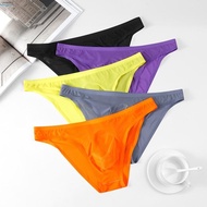 Mens Seamless Ice Silk Bulge Pouch G-string Thong Briefs Underwear Underpants