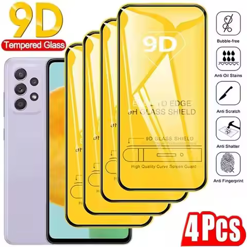 1-4Pcs 9D Screen Protector For Samsung A55 5G A54 A53 A52 A51 A35 A34 A33 A32 A31 A25 A24 A14 A15 A1