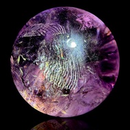 B04 彩虹光上帝指紋 紫水晶球 52.2mm 神聖頻率 靈性覺醒 收藏級