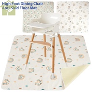 Baby Dining Chair Mat Non-Slip High Chair Food Catcher Waterproof Baby Splat Mat Portable High Chair Feeding Mat Reusable  SHOPABC2988