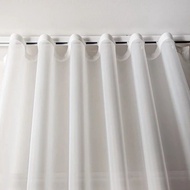 (7ft, 8ft, 9ft, 10ft, 11ft, 12ft) S-FOLD Chiffon Sheer Curtain