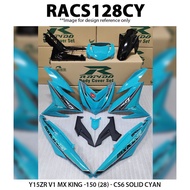 Body Cover Set Rapido Y15ZR V1 V2 Yamaha MX King-150 (28) Red Cyan Solid Ysuku Accessories Motor Vietnam Y15 Blue