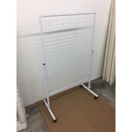 Metal Mesh Grid Panel Freestanding Gridwall Display Rack Organizer Netting Frame (H120cmX L90cm)H4'f