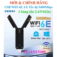 USB 3.0 Wifi 6E Speed 5400Mbps AX Standard 3 Bands 2.4/5/6GHz 2 Antennas Fenvi FU-AXE5400 PIX-LINK R