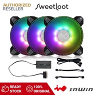 InWin Saturn ASN120 Triple Pack Addressable RGB 120mm PC Cooling Case Fan with ARGB Controller