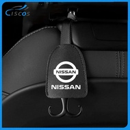 Ciscos Leather Car Seat Back Multifunctional Hook Car Interior Accessories For Nissan Note GTR Qashq