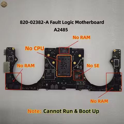For MacBook Pro 16 inch M1 Pro / M1 Max A2485 820‑02382‑A Logic Motherboard Cannot Run & Boot Up Fau