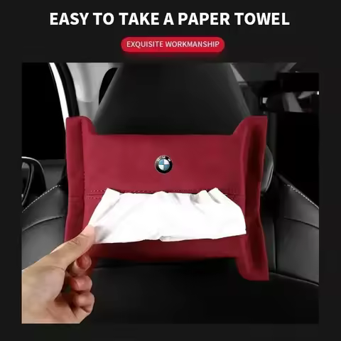 Car Stuff Tissue Box Cover Bag Holder For BMW M M3 M5 F10 F30 F20 E28 E30 E34 E36 E39 E46 E91 Perfor
